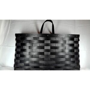 Longaberger Tidy Up Basket Set Black‎ Maplewood Handmade Protector Included